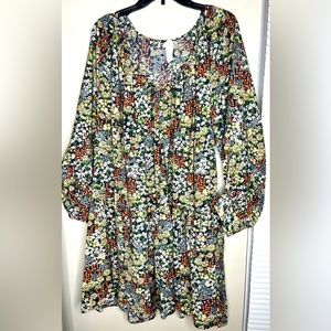 Women’s oversized flower print dress XL